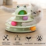 Suhaco 26 PCS Interactive Cat Toys Roller 4 Level Track Green view 4