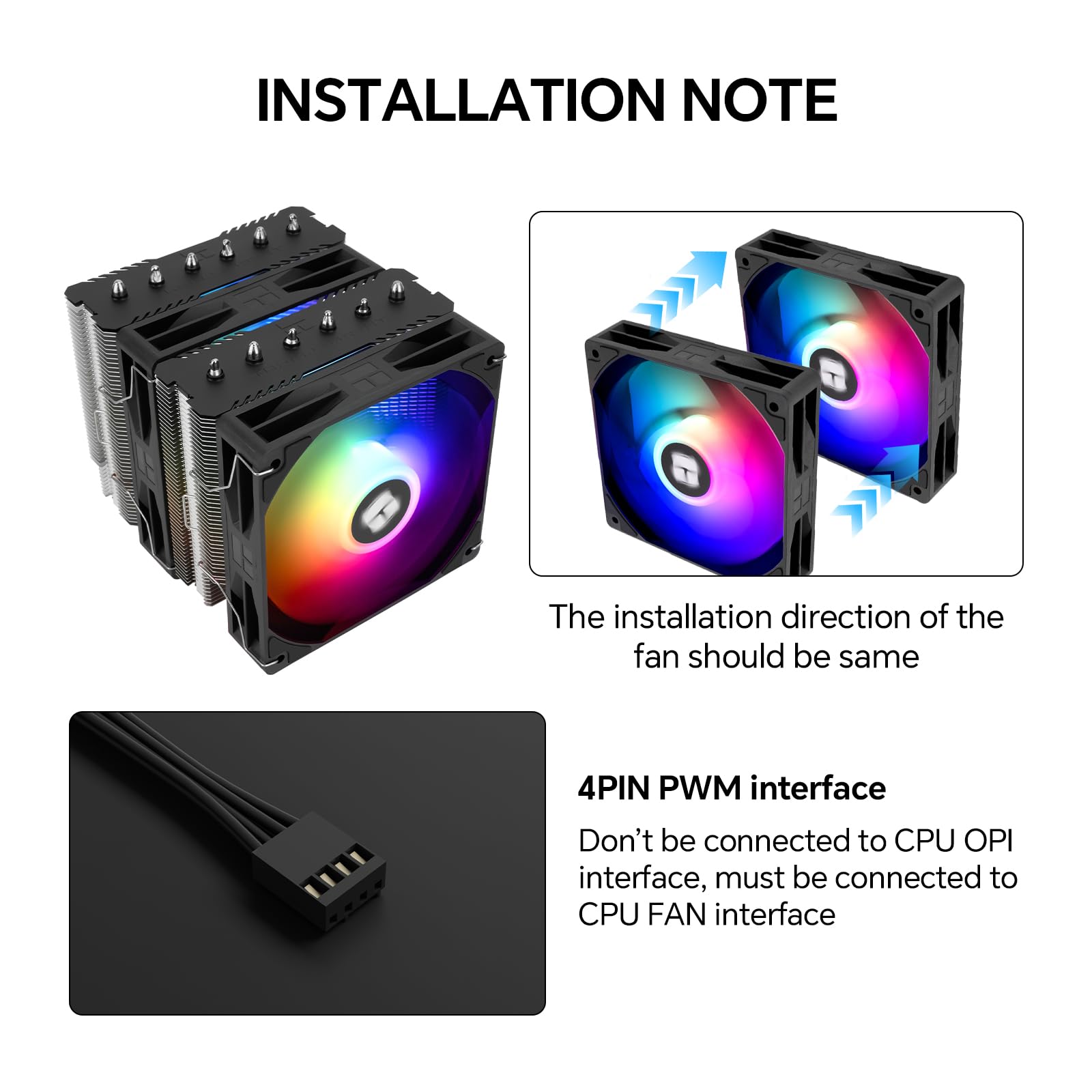 Thermalright Peerless Assassin 120 SE ARGB Black V2 CPU Air Cooler - 6 Heat Pipes AGHP GEN 5.0 Technology | 1850RPM PWM 120mm Fans, for Intel 1851/1700/115X/1200, AMD AM4/AM5