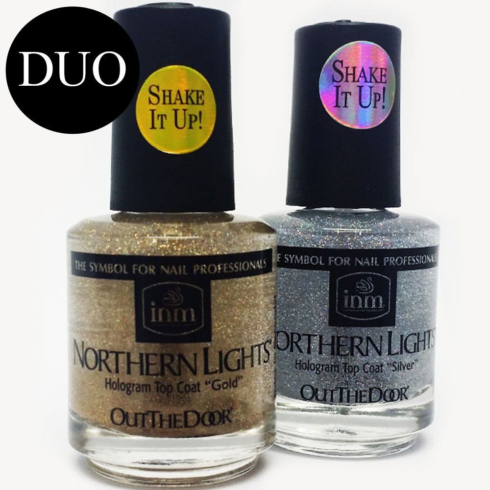 Matte Top Coat Over Holo inm northern lights hologram top coat duo product image