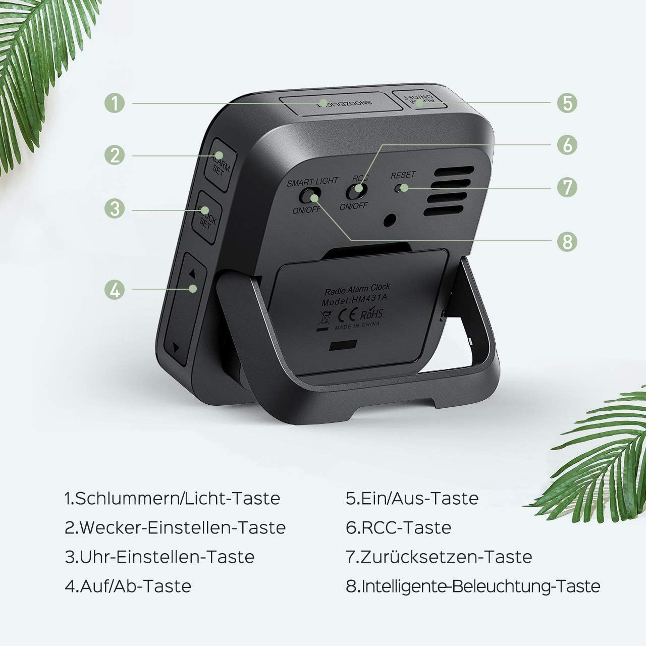 Pictek Radiografische Wekker Digitaal Dcf Wekker Wekker Digitaal Reiswekker Sensorgestuurde Achtergrondverlichting Temperatuur En Datumweergave Sluimerfunctie Lcd Batterijvoeding Amazon Nl