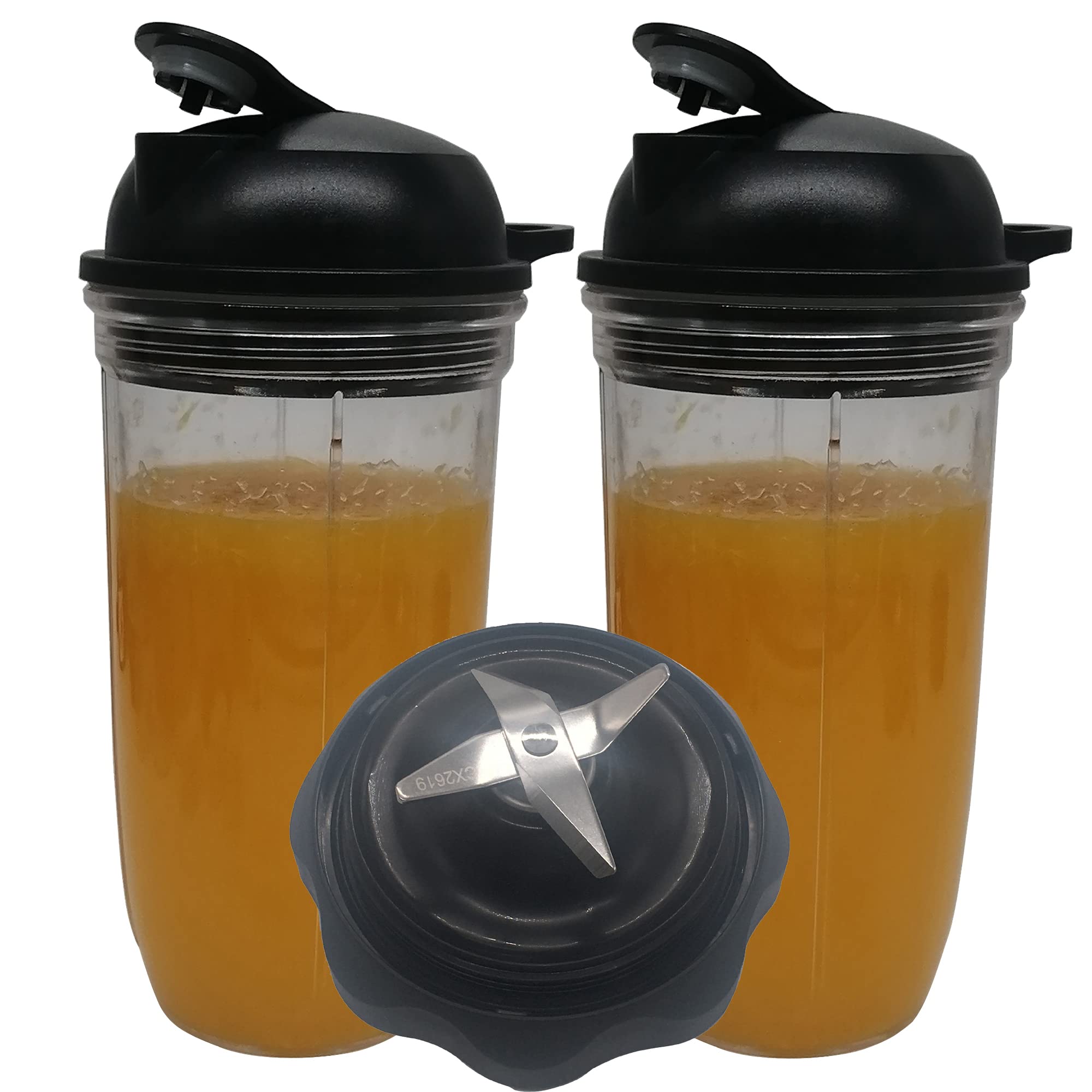 Photo 1 of replacement 2pcs 24oz cup with to go lid and1pcs Easy Twist extractor Blade,Compatible With nutri bullet combo blender and Compatible With Nutribullet Select Blender 1200 (2 * 24oz)