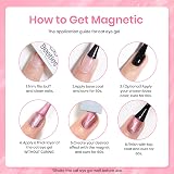 Beetles Gel Polish Jelly Cat Eye Glitter Pink Nude Beige Set with Magnet view 8