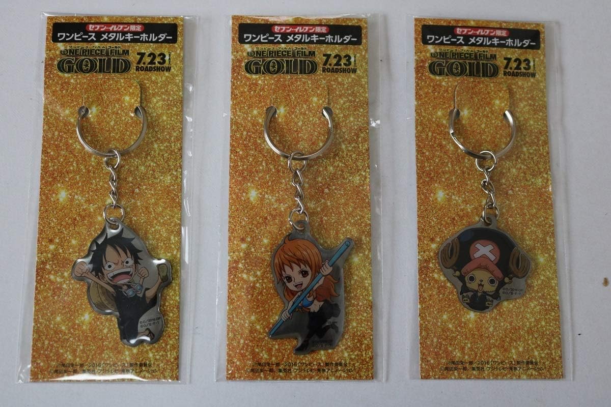 Amazon セブンイレブン限定ワンピースメタルホルダー One Piece Film Gold公開記念 3種セット アニメ 萌えグッズ 通販