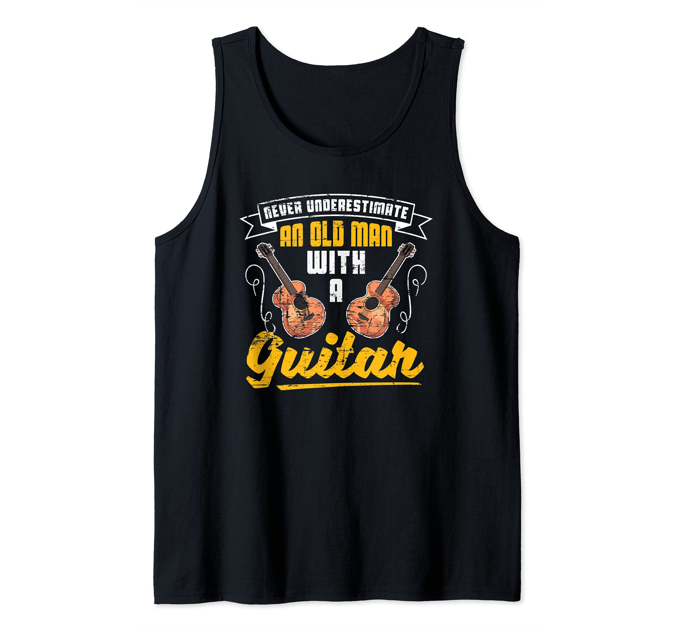 Retired Old Men Guitarist Retirement Guitar Player Guitar Tank Top