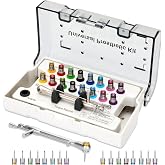 Dental Implant Torque Wrench Set Universal Prosthetic Kit Dental Implant Kit with Torque Adjustable Ratchet Screwdrivers 16pcs, Fully Autoclavable,10-70Ncm, Secure/Disassemble Implant Restorations