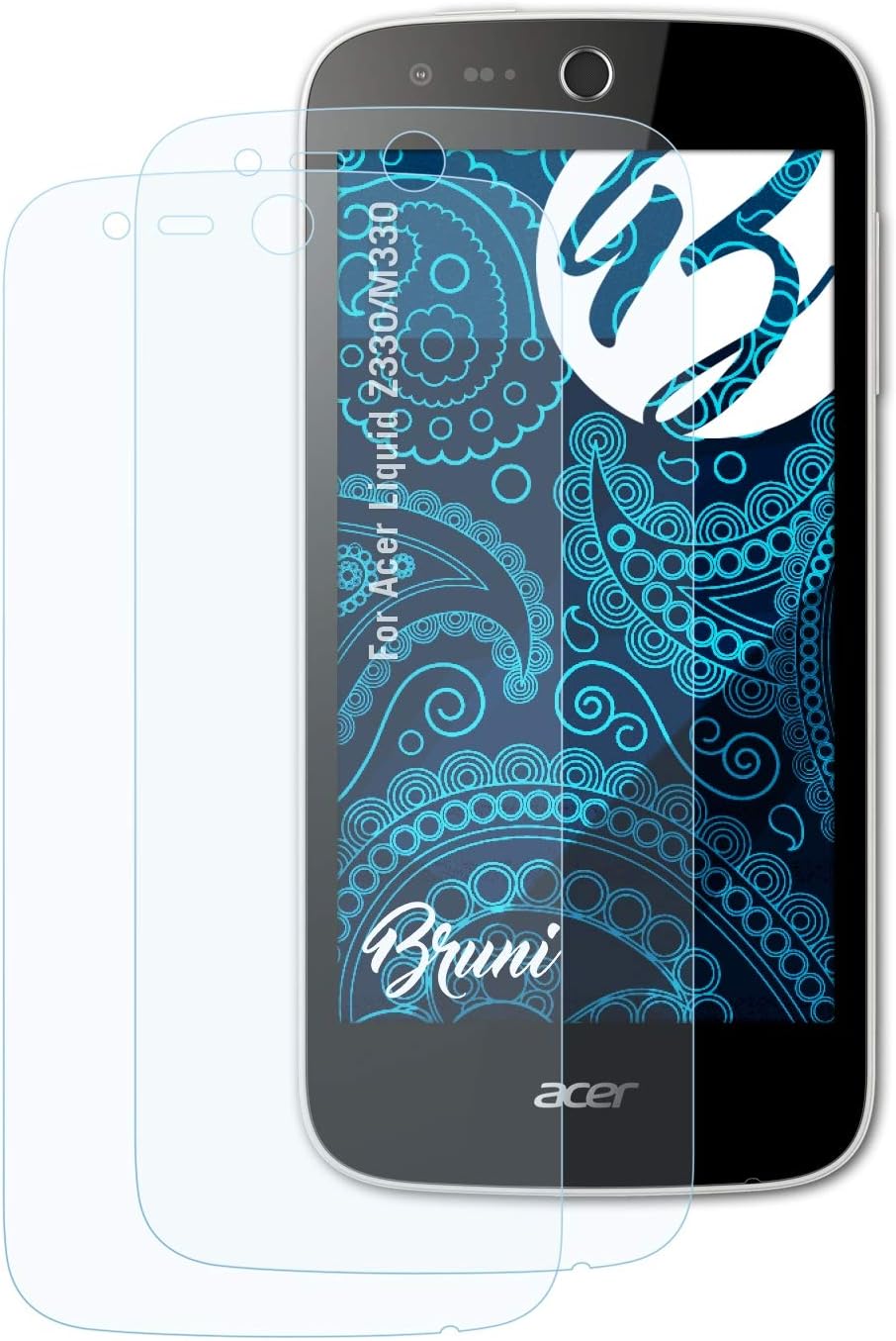 Bruni Screen Protector Compatible with Acer Liquid Z330/M330 Protector Film, Crystal Clear Protective Film (2X)