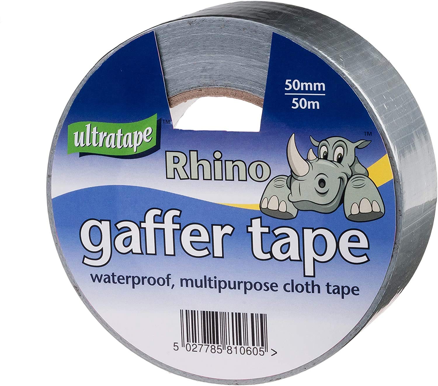 Rhino 2 X Cloth Tape 50MM X 50M Silver