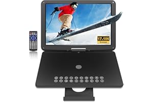 BOKYOK 19.6" Portable DVD Player with 17.6’’ Large HD Screen, 4-5Hrs Play, DVD Player Portable with Dual Speaker, Last Memory, Support SYNC TV/USB/SD Card, Play All Discs Format, Black