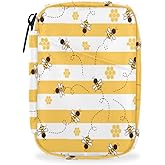 Cute Bee Pill Case - Yellow 7 Day Weekly Medicine Organizer, Travel Size Vitamin Container, Compact Portable Holder With Zipper