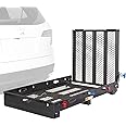 Silver Spring 48" x 28" Steel Scooter Wheelchair Carrier w/60 Ramp, 500 lb. Cap, Folding, Hitch Mount
