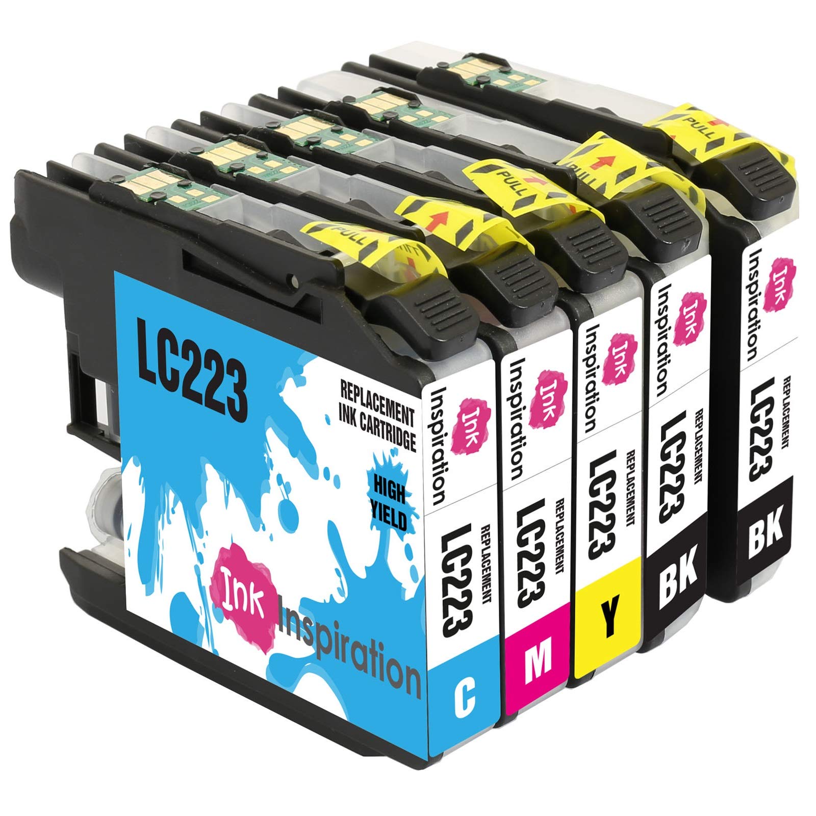 Ink Inspiration® Replacement for Brother LC223 Ink Cartridges 5-Pack, Use with Brother DCP-J4120DW MFC-J5320DW MFC-J5620DW MFC-J4420DW MFC-J4620DW MFC-J4625DW MFC-J680DW MFC-J5720DW MFC-J480DW