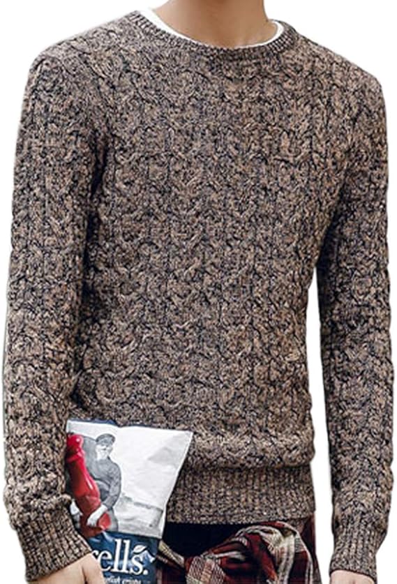 Amazon セーター メンズ 長袖 ニット カットソー ケーブル編み 無地 クールネックシンプル 保温 カジュアル 春秋冬 セーター 通販