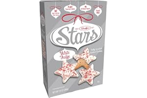 STAUFFERS Stars Holiday White Fudge Graham Cookies - 10oz Box - Star Shaped with Nonpareils - No High Fructose Corn Syrup, Artificial Flavors or Colors