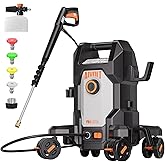 AIVOLT Pressure Washer, Power Washer with 4 Quick Connect Nozzles, High Pressure Cleaning Machine with Foam Cannon for Cars/Fences/Driveways/Patios/Home Cleaning