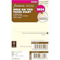Filofax Pocket 2024 Diary - Week On Two Pages, English, White Paper, 81x120mm - View #8