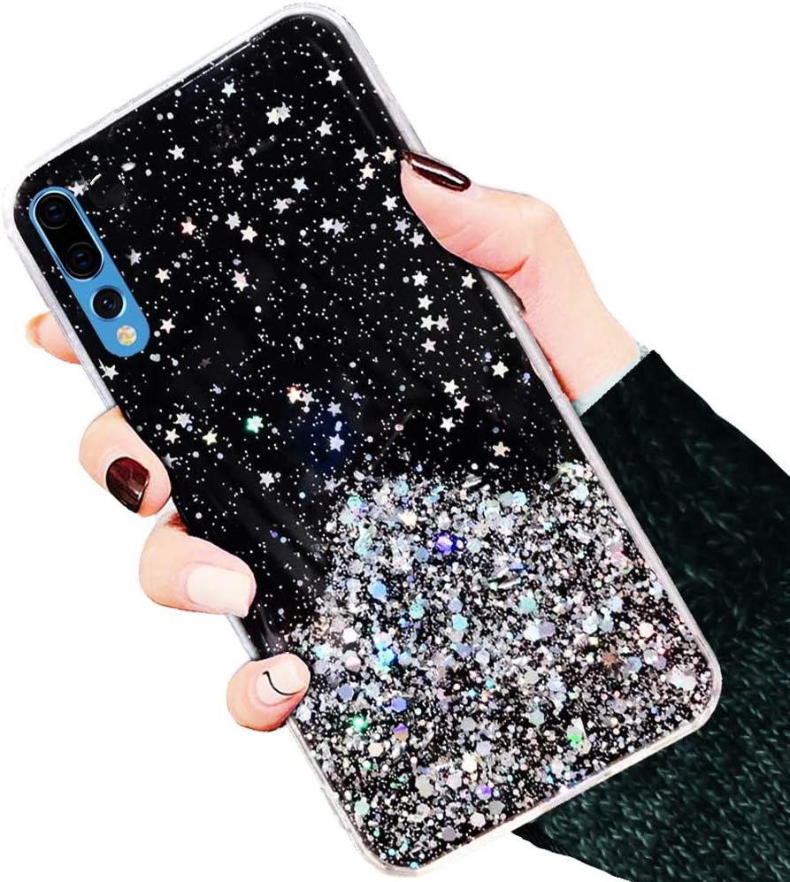 LinePin Glitter Shining Sparkling Bling Protective Back Cover Case for Huawei P20 pro