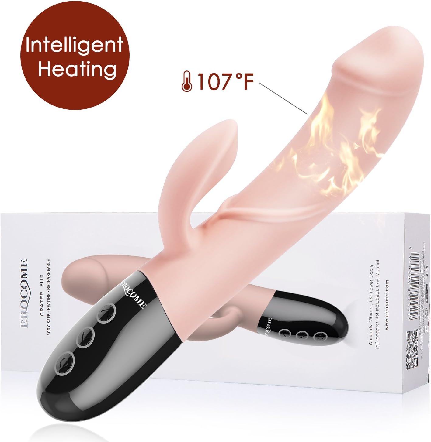 Crater Plus Plus Size Dual-Vibration Waterproof 64 -Frequency Silicone for Women