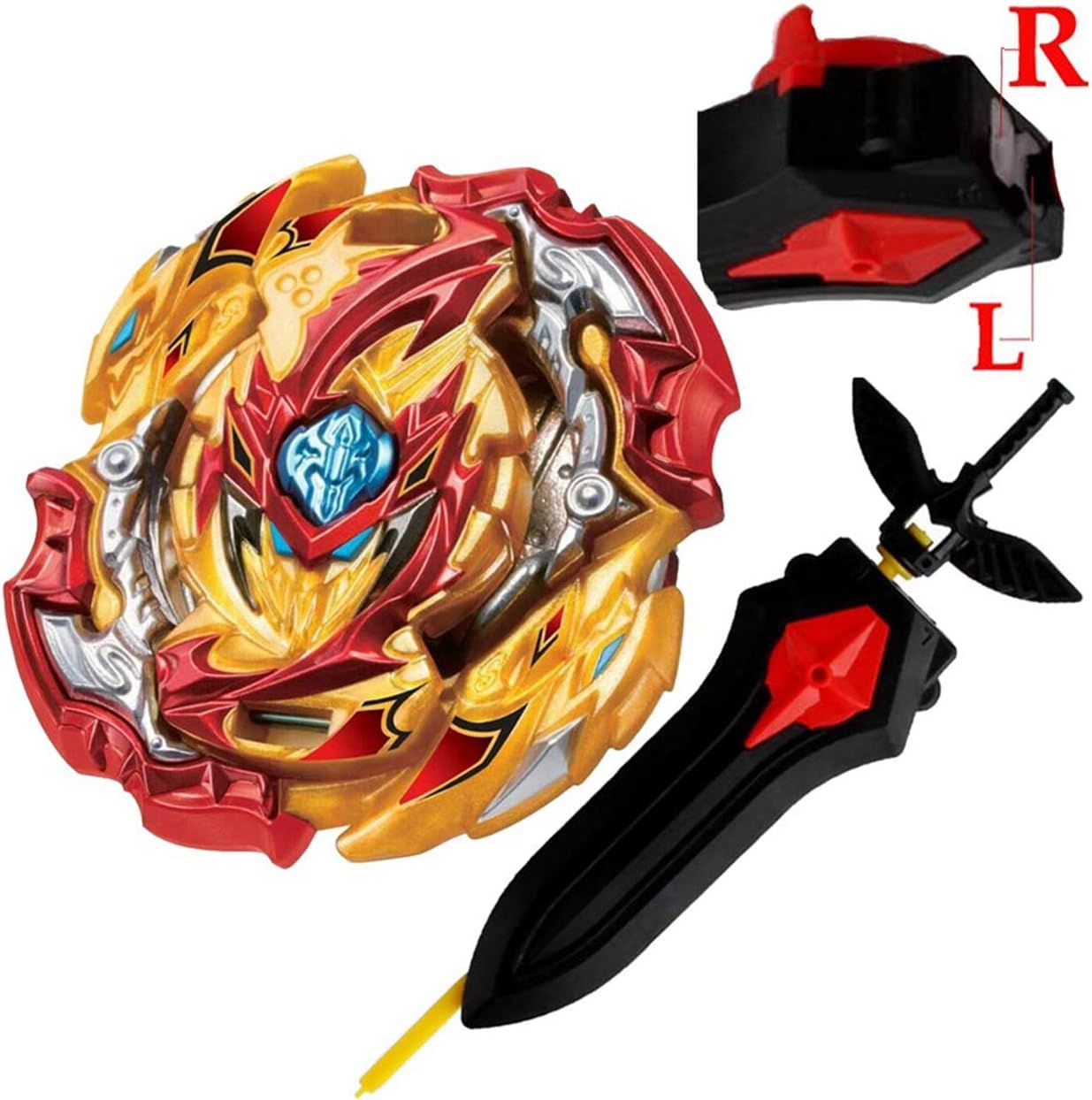Bey Battle Burst Blade Evolution Turbo B-149 GT Booster Lord Spriggan/Spryzen God Bey Left Right Sword Launcher Handle Starter Set Gaming Tops Gyro Battling Top BeyLauncher Spinning Toys Gift for Boys