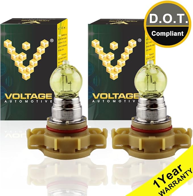 PSX24W 2504 Yellow Headlight Fog Light Bulb (PAIR) Voltage Automotive