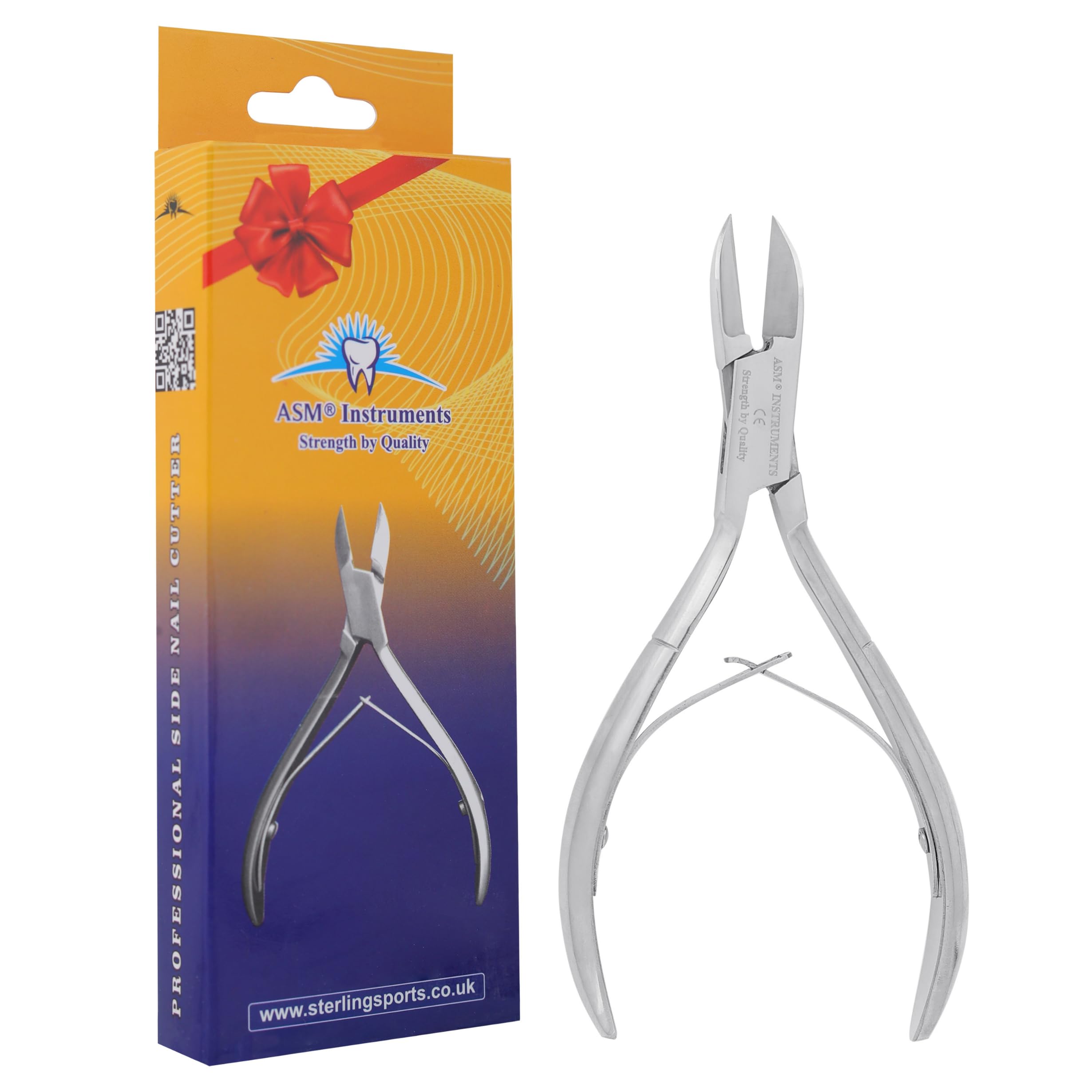 ASM Toenail Clippers Ingrown Nail Cutter - Heavy Duty Podiatry Chiropody Cutter for Toenails Fingernails Clipper 5” Toe Nail Clippers for Thick Nails Set for Men & Women Nail Care