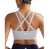 RUNNING GIRL Sports Bras for Women,Molded Cup Strappy Running High Support Sports Bras Workout Yoga Bra