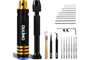 DULIWO Model Kit with Scribing Tools, Pin Vise Hand Drill Set, Tweezers, Brushes for Modelling Gundam Models, Metal Kits, Car and Aircraft Kits for Sscribing, Engraving, Panel lines, Resin,Detailing
