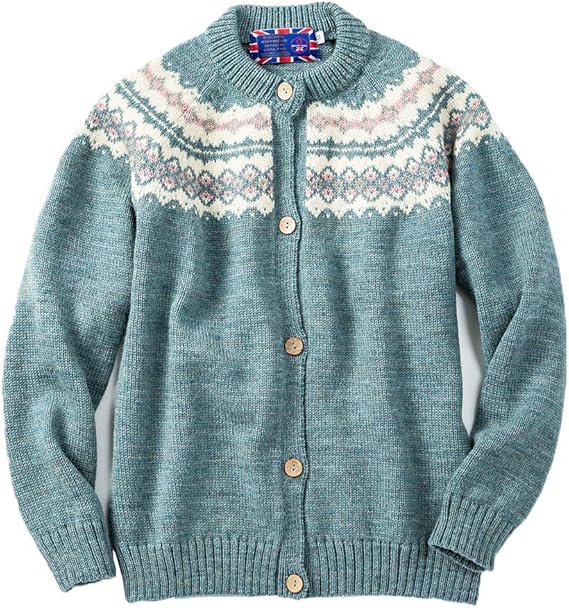 Amazon ジェイエムクーパー Jm Cooper カーディガン ノルディック柄 英国製 ニット ウール100 レディース カーディガン ボレロ 通販