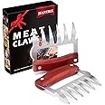 JEANTRIX Meat Claws,Meat Shredder Claws, Stainless Steel BBQ Meat Claws for Shredding Meat with Wood Heat Resistant Handle (G