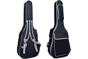 Kunova Acoustic Classical Guitar Carrying Case, Gig Bag with 10mm 4" Padding, Two Large Pockets for Music Sheets, Binder, Pic