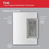 Honeywell Home T140C110AEU T140 7-Day Programmable Wired Thermostat White view 4