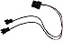 ExtremeMod 4 Pin Molex to 2 x 3 Pin Male Computer Case Fan Power Connector Y-Splitter Adapter Cable