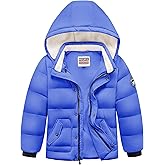 WULFUL Kids Boy's Winter Coat Detachable Hat Puffer Windbreaker Warm Cotton Jacket Parka Down Outdoor Coats