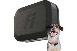 New Fi Mini GPS Tracker for Dogs, Cats, Small Pets – Universal Collar, Lightweight, Virtual Fences, Escape Alerts, Step & Hea