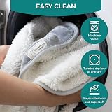The Happy Dog Company 100% Waterproof Fluffy Blanket 120x145cm Grey/White view 4