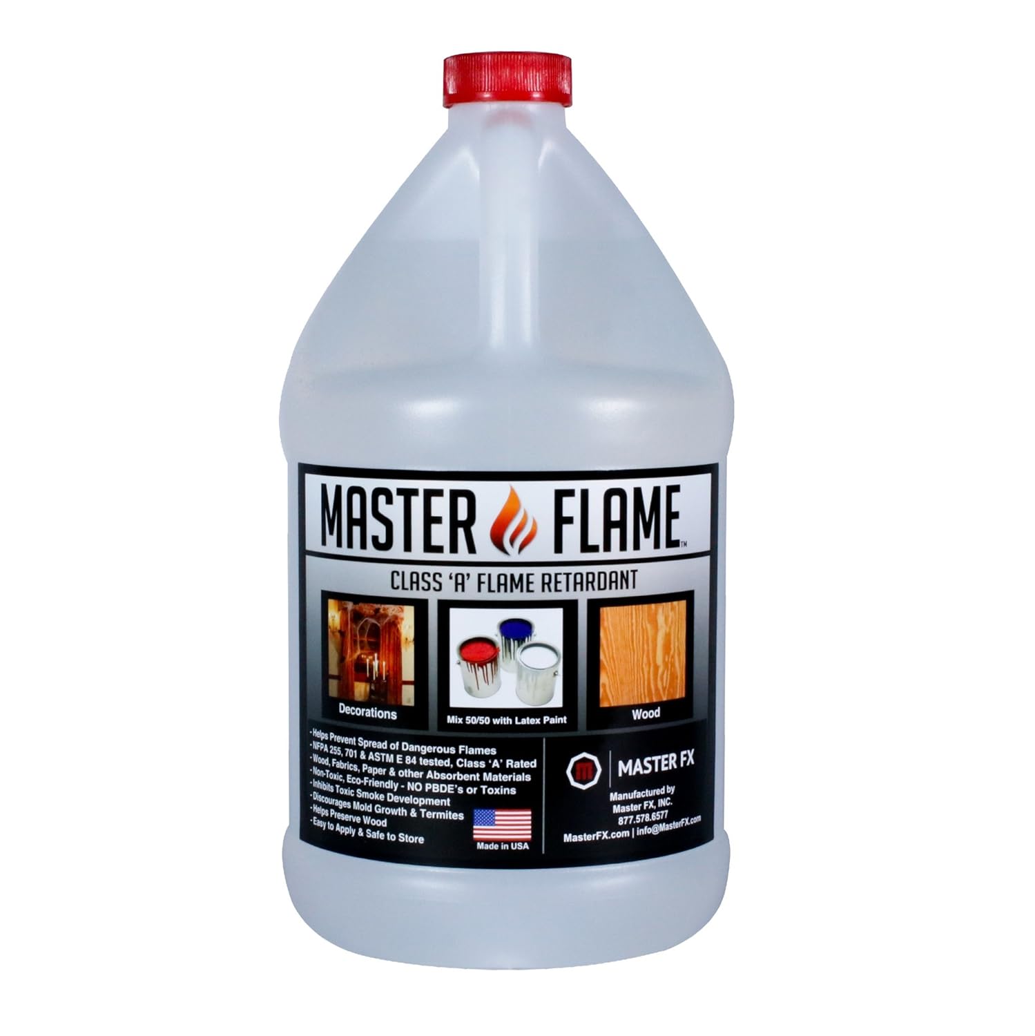 Master Flame Fire Retardant Spray on Application or Mix with Paint 1... eBay