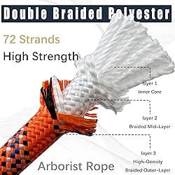 3/4 Inch Arborist Tree Pulling Rope - 50 Feet Tree