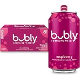 bubly Sparkling Water, Raspberry, 12 Fl Oz Cans (8 Pack) | Zero Sugar, Zero Calories, Seltzer Water