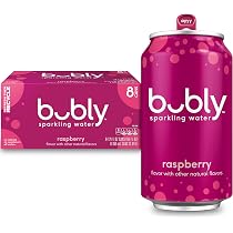 Amazon.com: Bubly Sparkling Water, Raspberry, Zero Sugar & Zero ...