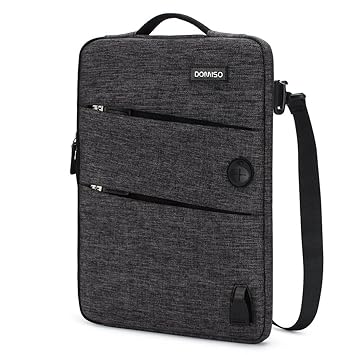DOMISO 10,1-10,5 Zoll Wasserdicht Laptophülle mit USB Ladeanschluss und Headphone Port Tasche für 9.7' Samsung Galaxy Tab / 9