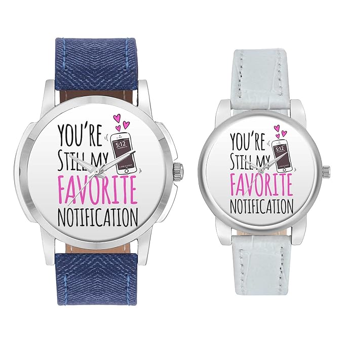 Bigowl Analogue Multicolor Dial Mens & Womens Couple Watch (200CO01-BLU-WHT)