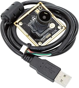 Arducam 8MP 1080P Wide Angle USB Camera and Microphone for Computer, 1/3.2” CMOS IMX179 Mini UVC USB2.0 Webcam Board with M12 Lens, Microphone, 3.3ft/1m Cable for Windows, Linux, Android and Mac OS