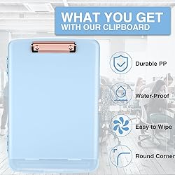 Sooez Clipboards with Storage, High Capacity Clip