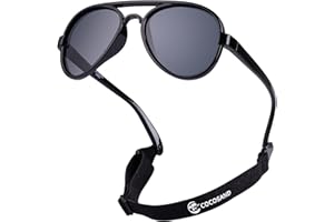 COCOSAND Baby Boys Girls Aviator Sunglasses with Strap Polarized Flexible Retro Pilot for Infants Toddler Age 0-24 Months