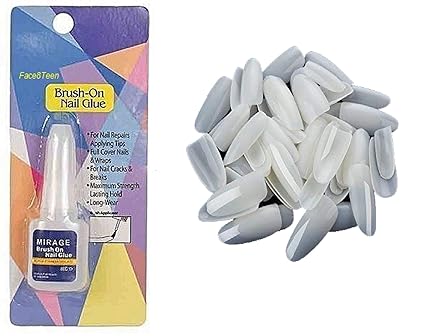 Face8Teen Artificial Reusable Nails Set With Glue(Small), Extreme Upper Arch For a Dramatic Look, Empress Curve, Perfect For Nails Extension -100 Nails