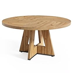 LITTLE TREE Round Dining Table for 4-6 People, 47