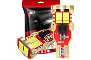 2-Pack 921 LED Bulb, LBRST Error Free LED Backup Lights, White 6000K Super Bright 912 LED Bulb, 906 904 W16W LED Replacement Bulb for Reverse Trunk Cargo 3rd Brake Lights