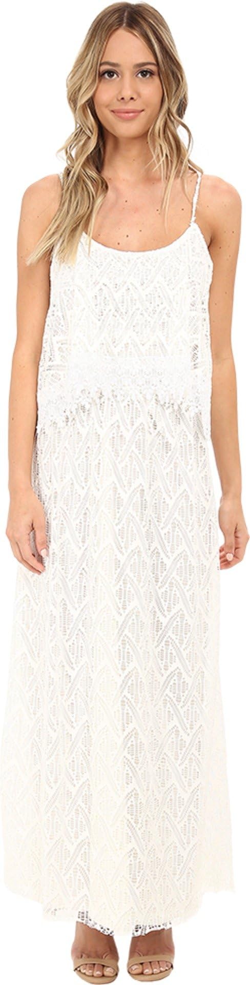 MISA Women's Crochet Lace Maxi Dress