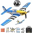 rcxsuv VOLANTEXRC RC Plane - P51 Mustang Ready to Fly with X-Pilot Stabilization - Remote Control Aircraft for Adults, One-Key Aerobatics, 2.4GHz 6-Axis Gyro (Blue)