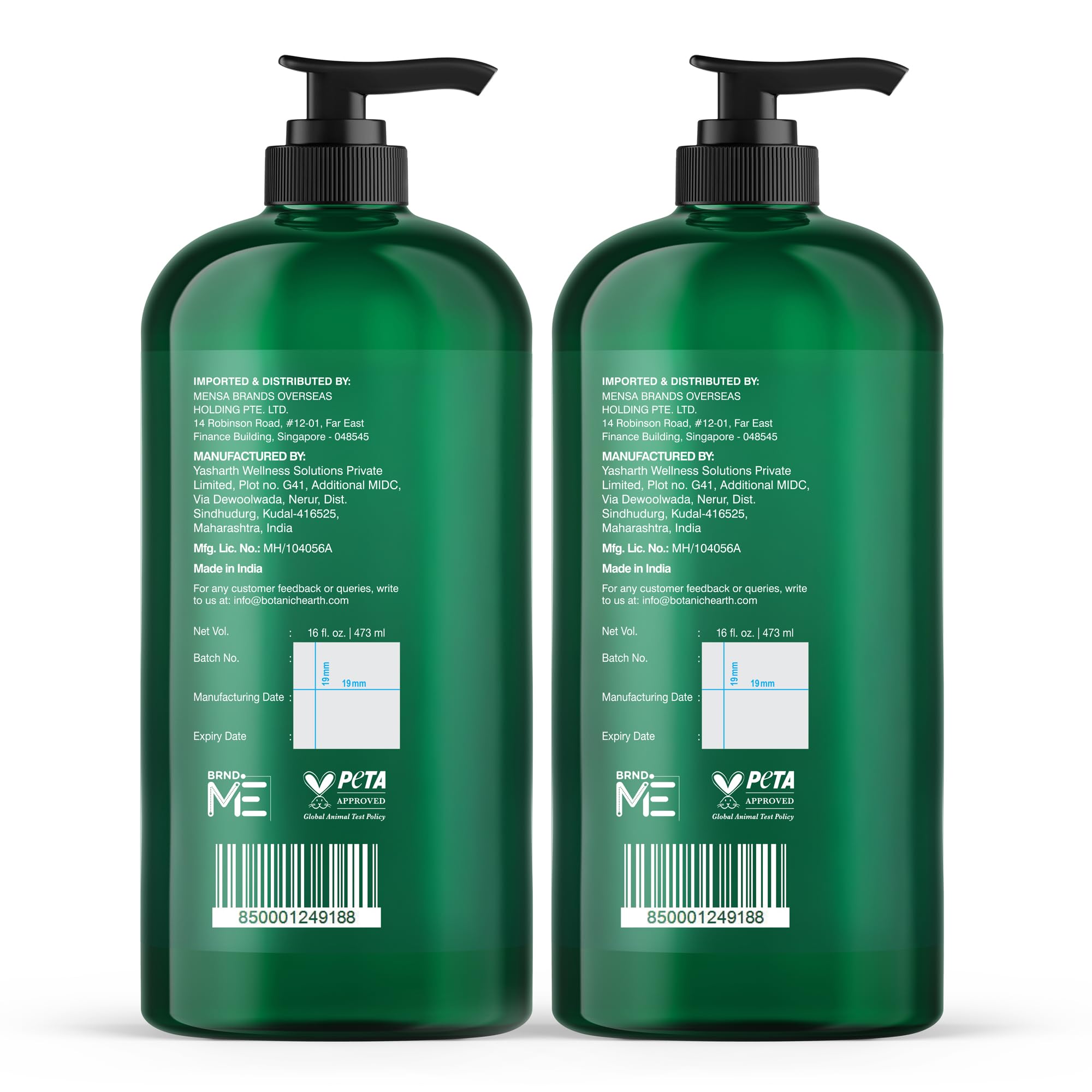 Botanic Hearth Tea Tree Body Wash (Pack of 2) for Men and Women - Moisturizing Body Wash Helps Soothe the Skin - Refreshing and Hydrating Cleanser, Sulfate Free, Paraben Free - 16 Fl Oz each