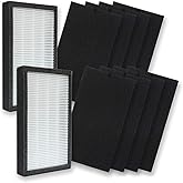 PUREBURG FLT4100 Replacement Filter Set Compatible with GermGuardian AC4100 AC4100CA AC4150BL AC4150PCA AC4150PC AC4175W Air Purifiers Filter E,2-Pack H13 HEPA